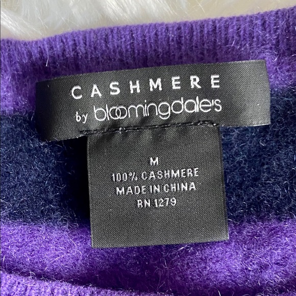 Bloomingdales Purple & Black Striped Sweater - Picture 4 of 4